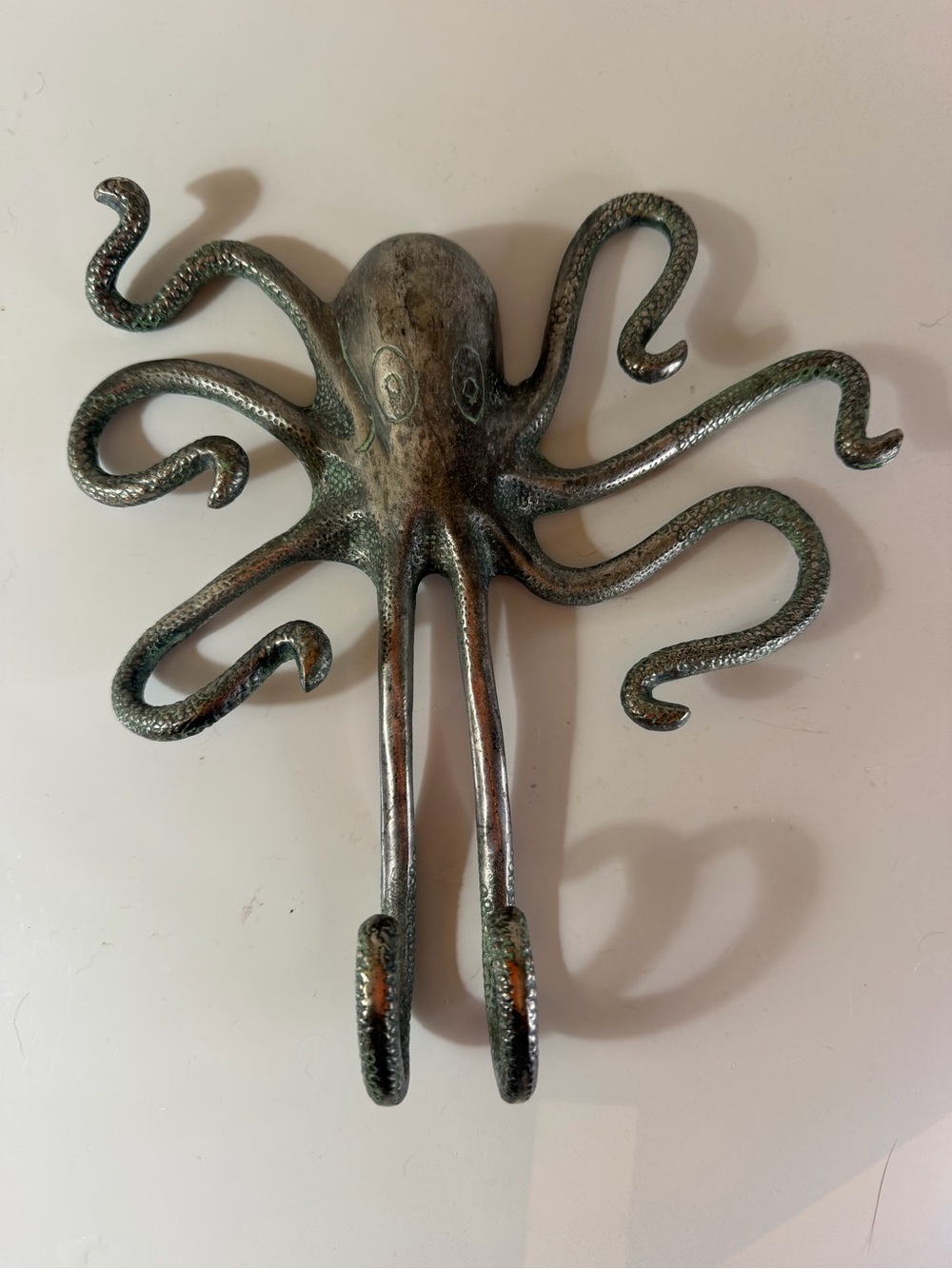 Original Anthropologie Octopus Wall Hook in heavy metal made in India from 2012